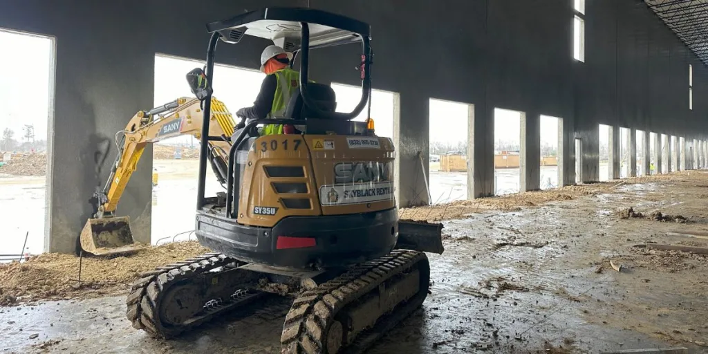 mini excavator for rental