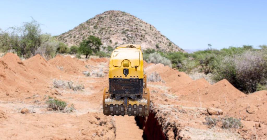 trench roller with remote